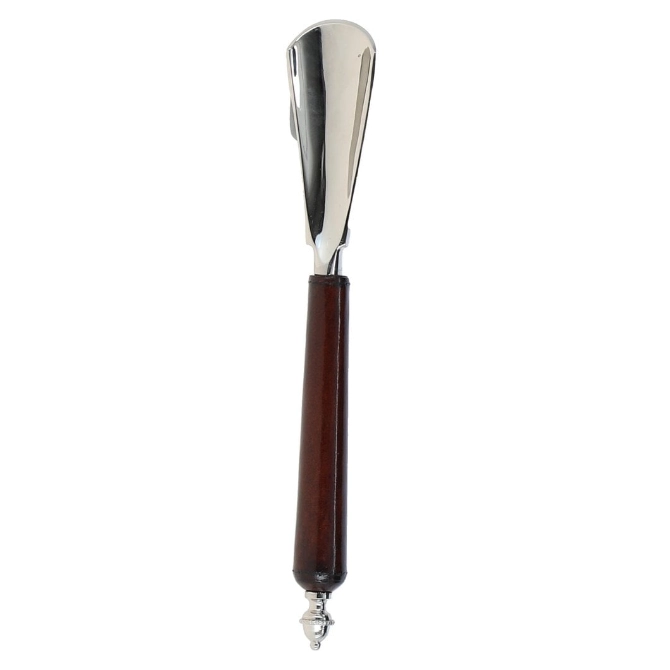 Ashwood Luxury Leather Handled Shoe Horn Chestnut