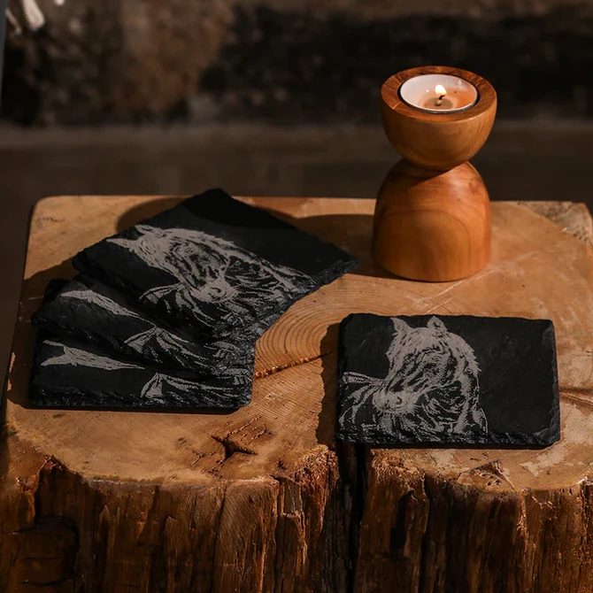Selbrae House Slate Horse Portrait Coaster (Set Of 4)