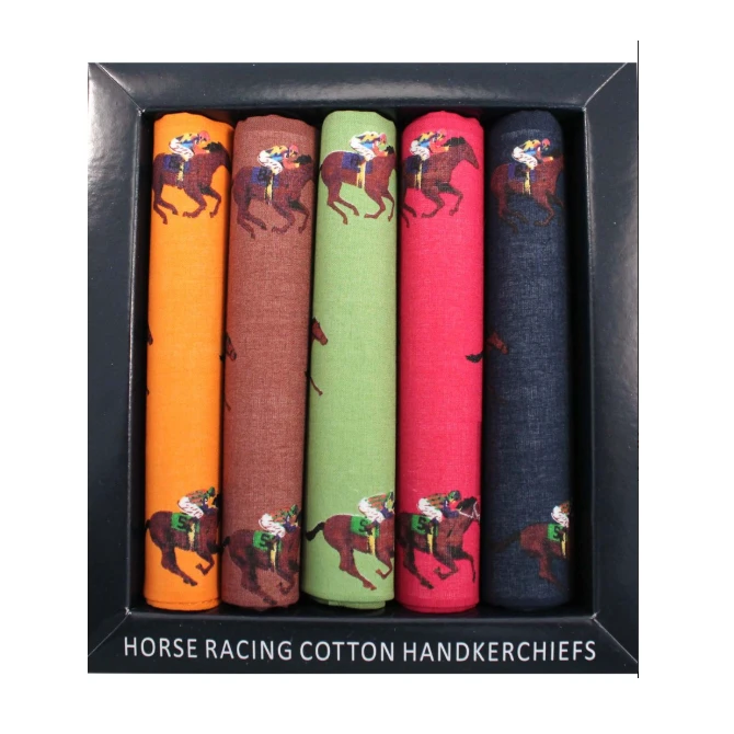 Soprano Horse Racing Themed Cotton Handkerchiefs
