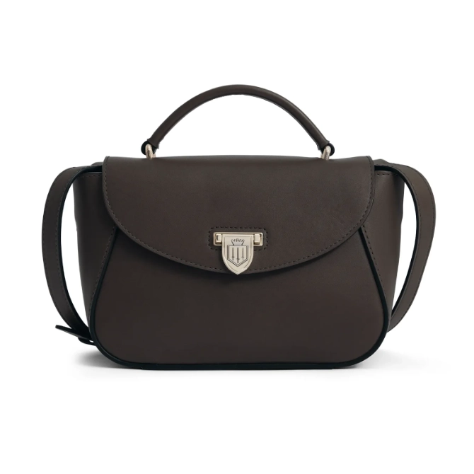 Fairfax & Favor Mini Blenheim Handbag Mahogany Leather