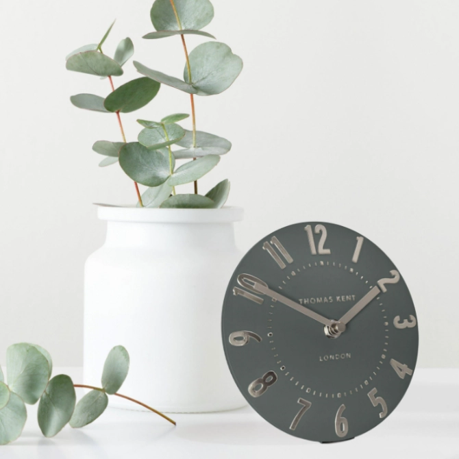 Thomas Kent Mulberry Mantel Clock Olive Green
