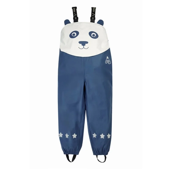 Frugi Childrens Character Puddle Buster Trousers Navy Panda