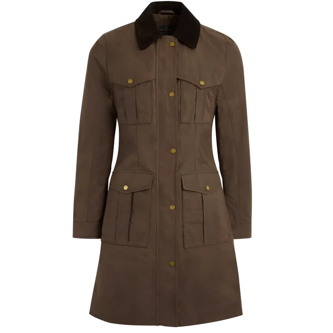 Fairfax & Favor Ladies Violet Wax Coat Bracken0