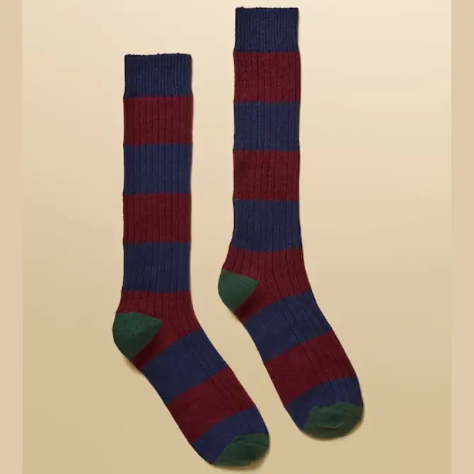 Joules Gibson Cosy Socks Berry/Navy