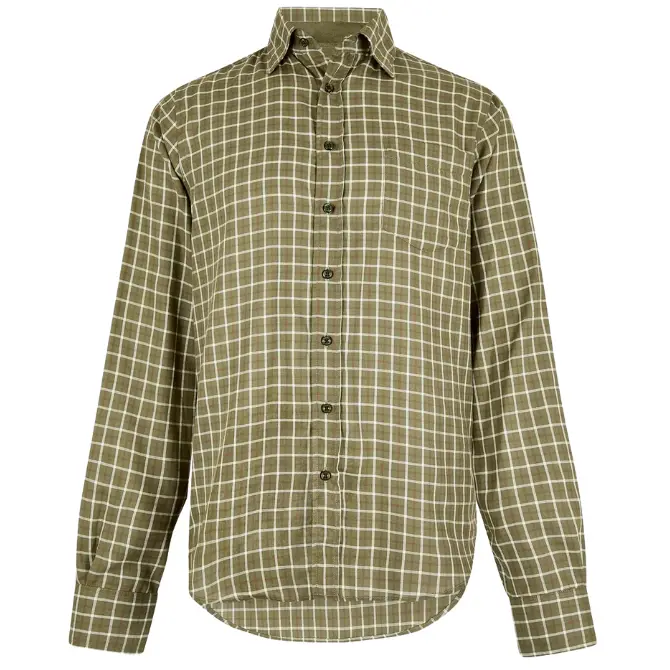 Dubarry Mens Connell Woven Tattersall Shirt Olive
