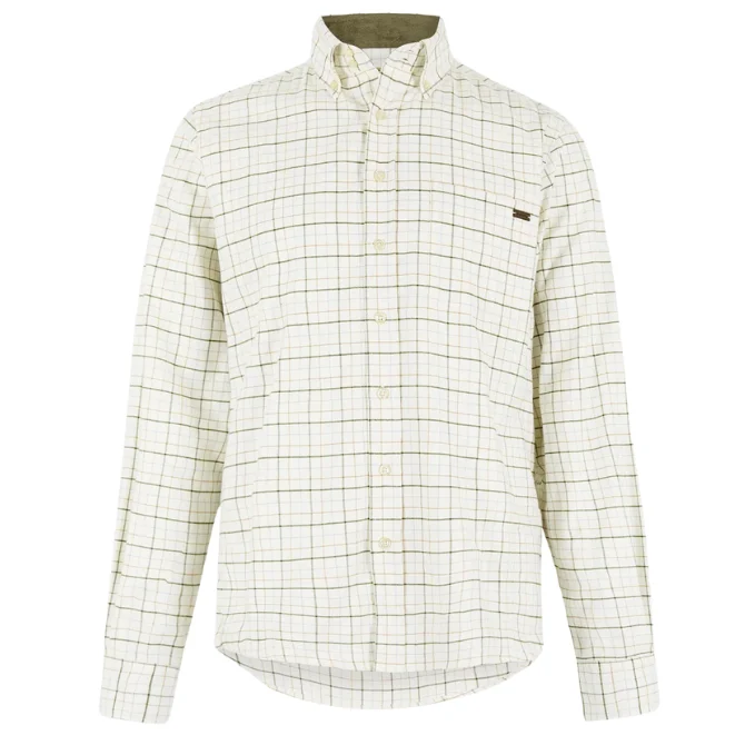Dubarry Mens Drumcar Tattersall Check Shirt Dusky Green