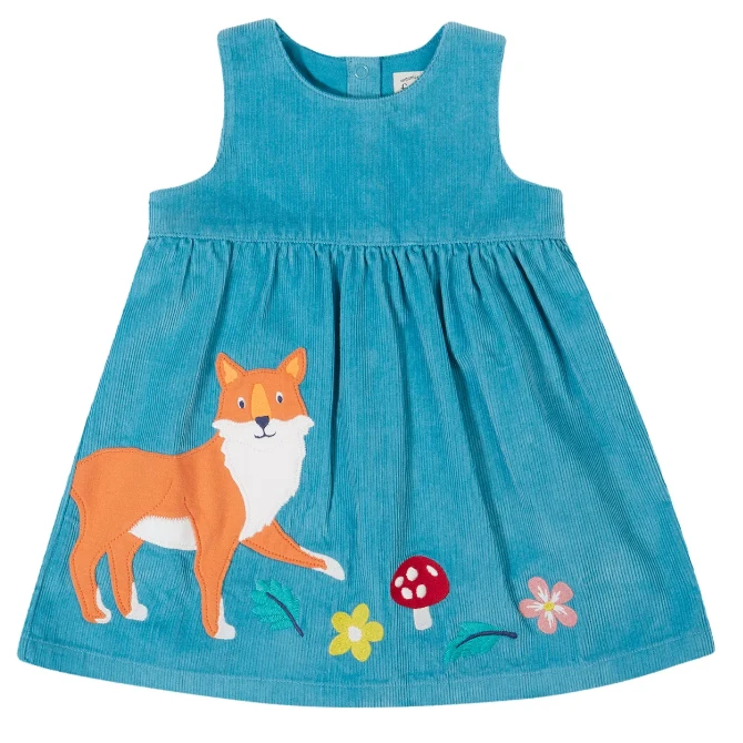 Frugi Childrens Dolcie Dress Multi Stripe Horse