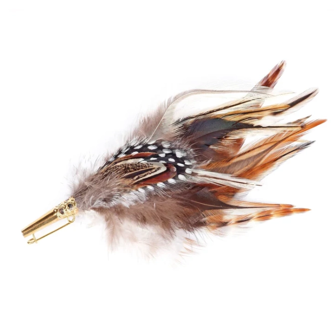 Heather Hats Spotty Guinea fowl Feather Mount