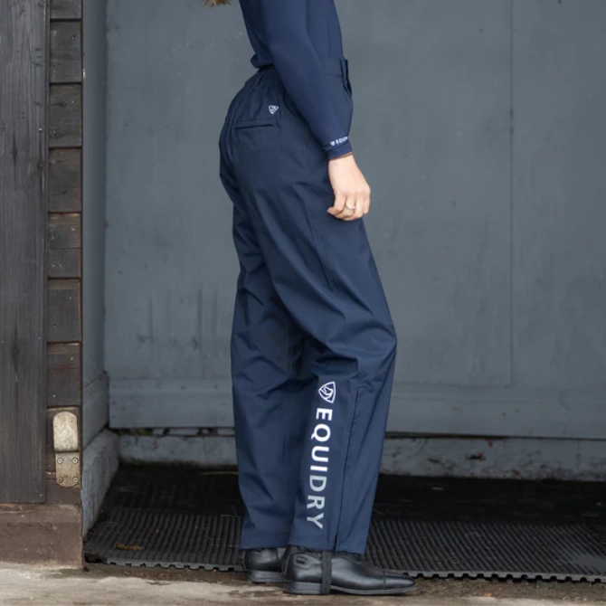 Equidry Ladies Waterproof Trousers Unlined Navy