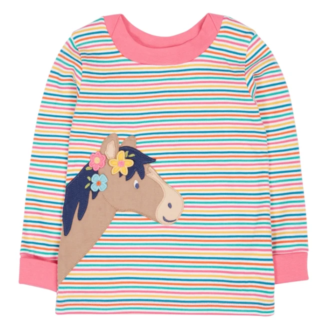 Frugi Childrens Easy On Top Multi Stripe Horse