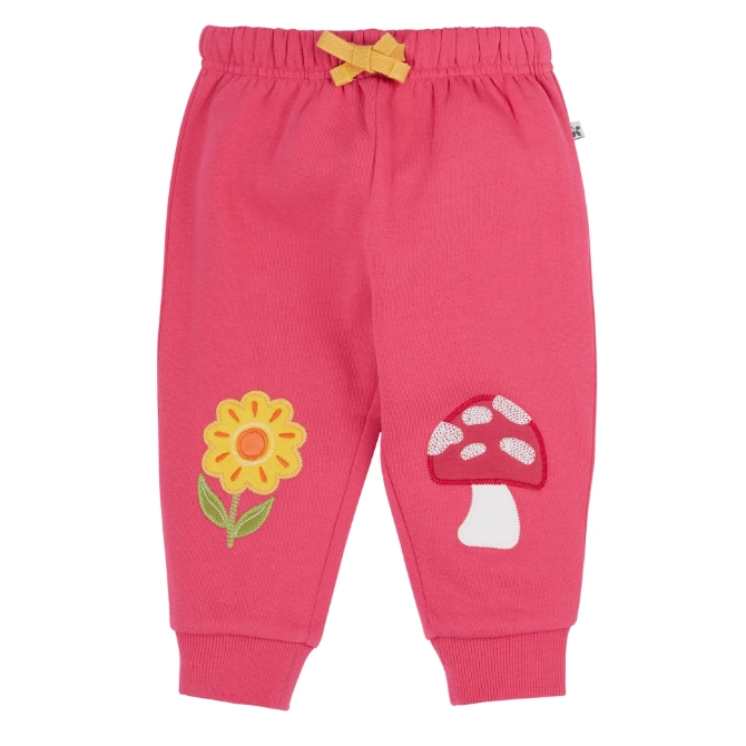 Frugi Childrens Character Joggers Rose/Flower Mushroom