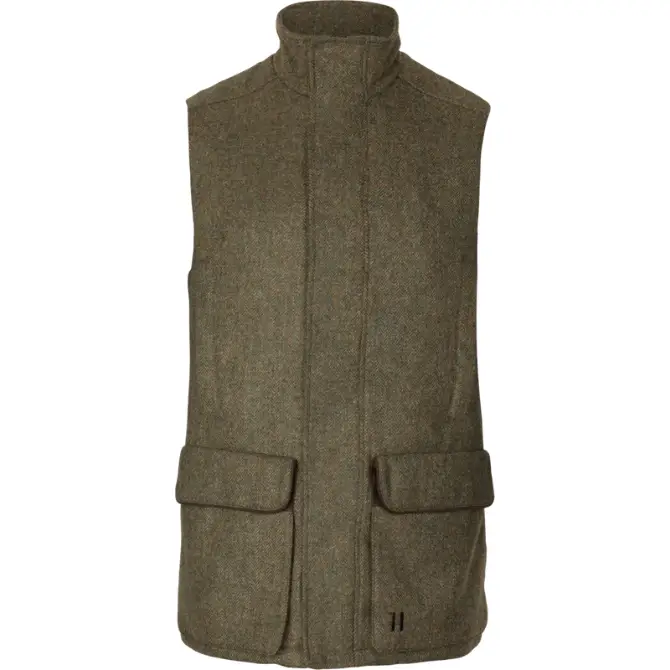 Harkila Mens Kenmore Waistcoat Forest Green/Herringbone