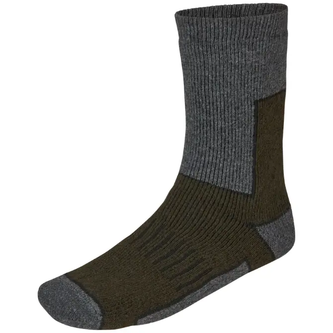 Seeland Field Thermo Sock Pine 2 Pack Green/Melange Grey