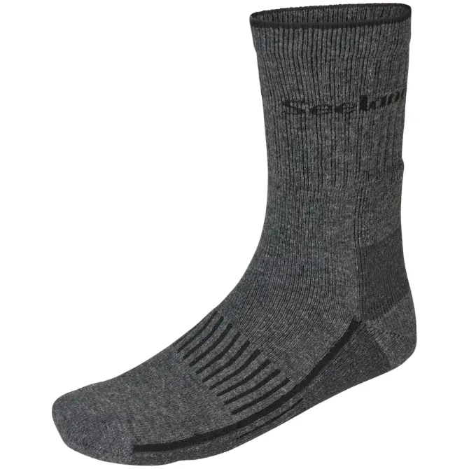 Seeland Field Heavy Merino Sock Sock Grey/Black