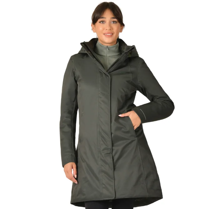 WeatherBeeta Ladies All Purpose Waterproof Longline Jacket Midnight Green