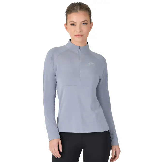 WeatherBeeta Ladies Bamboo Long Sleeve Performance Base Layer Bluestone