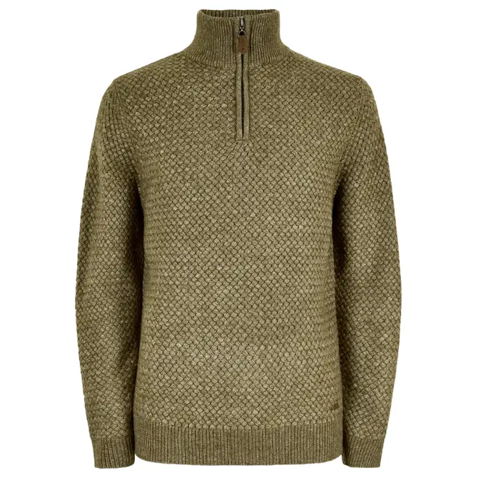 Dubarry Mens Power Zip Neck Sweater Dusky Green