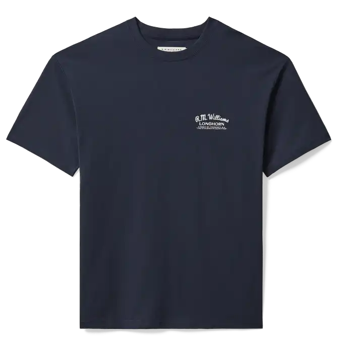 R.M.Williams Unisex Longhorn T Shirt Navy