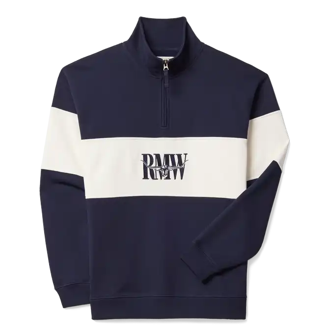 R.M.Williams Unisex Heritage Quarter Zip Sweatshirt Navy