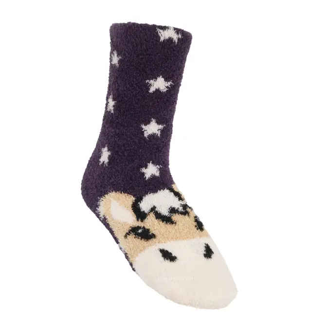 LeMieux Childrens Mini Fluffy Character Socks Juniper