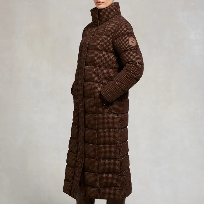 Holland Cooper Ladies Crawford Longline Coat Coco Mini Flock