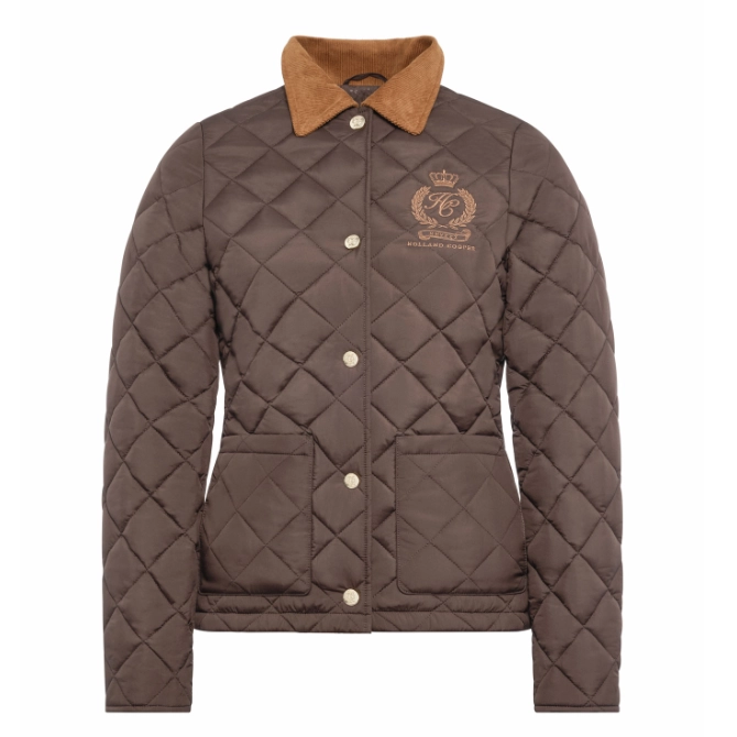 Holland Cooper Ladies Hastings Quilted Jacket Chocolate