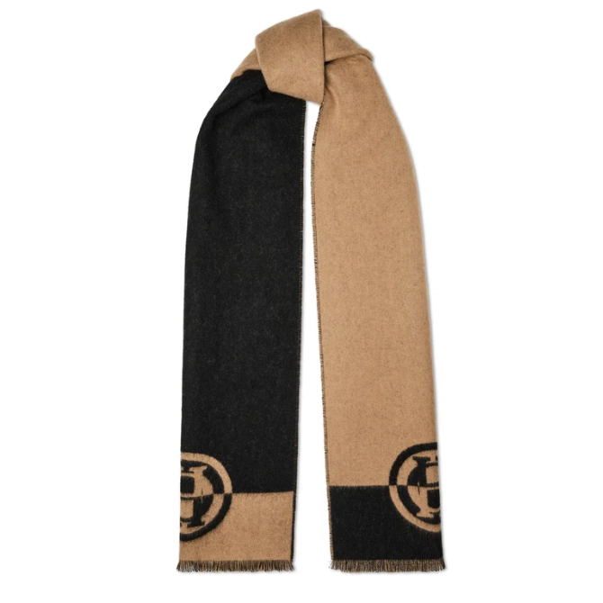 jaquard scarf black