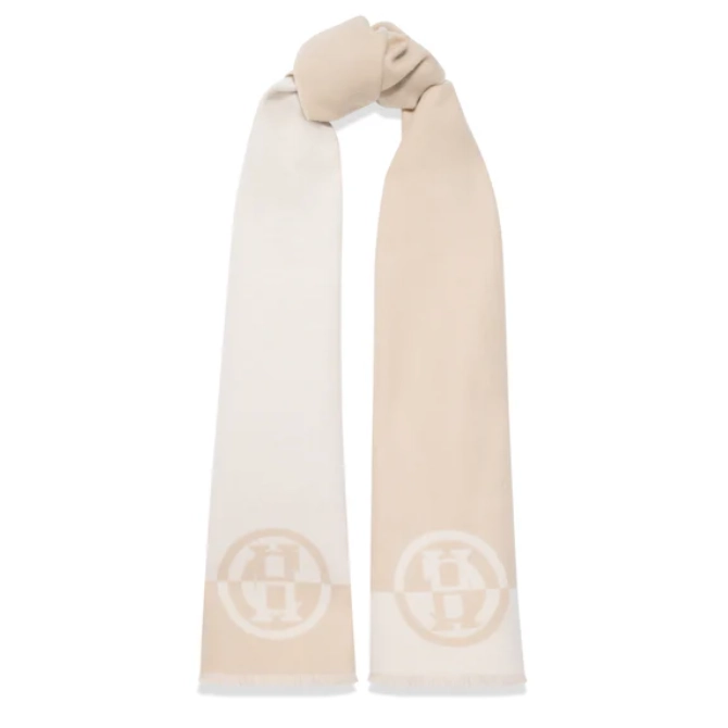 jaquard scarf taupe