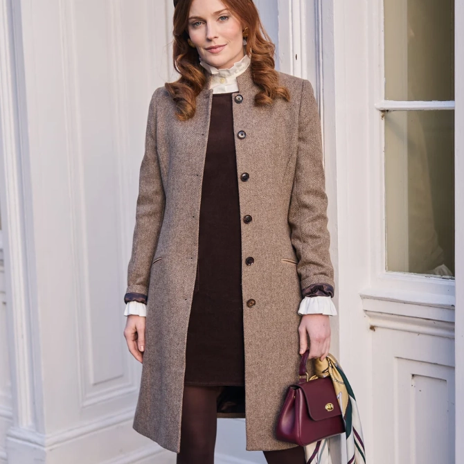 Schoffel Ladies Portree Tweed Jacket Cobblestone Herringbone