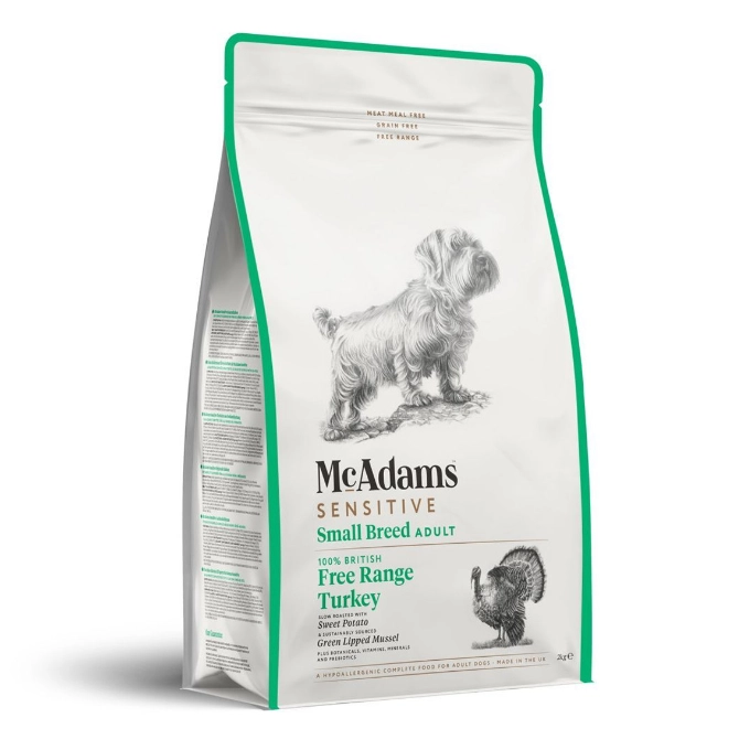 McAdams Free Range Turkey Small Breed Dog Food 2kg