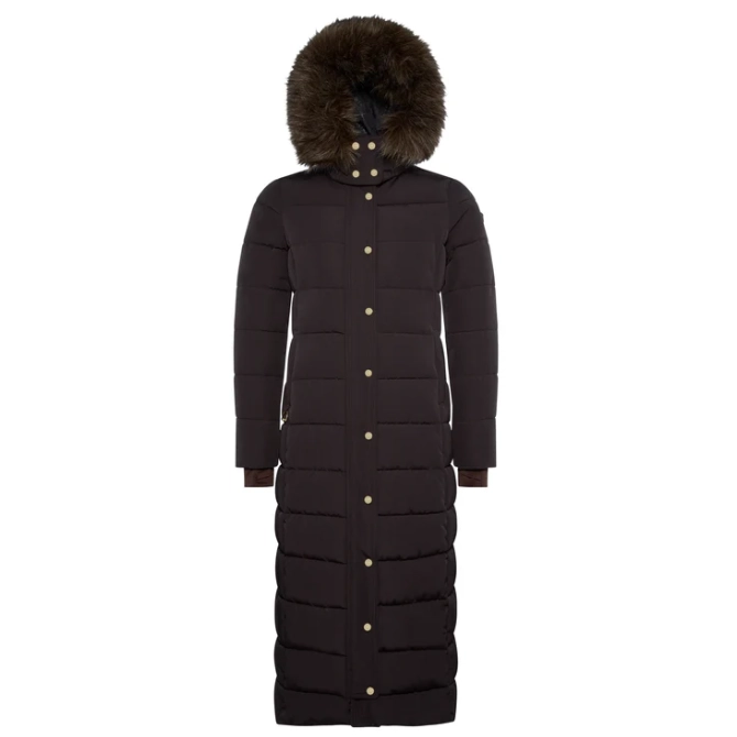 Holland Cooper Ladies Stoneleigh Longline Coat Chocolate