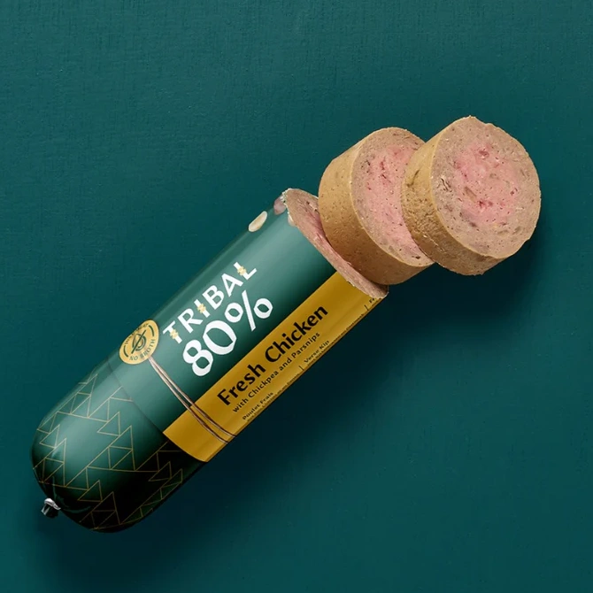 Tribal 80% Fresh Chicken Gourmet Sausage Dog Food 300g