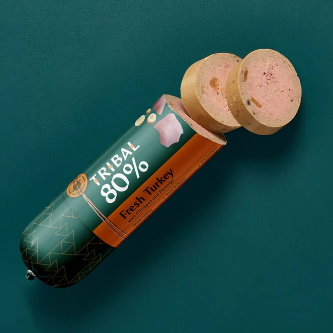 Tribal 80% Fresh Turkey Gourmet Sausage Dog Food