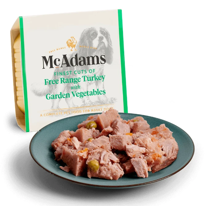 McAdams Free Range Turkey with Garden Vegetables Dog Food 150g