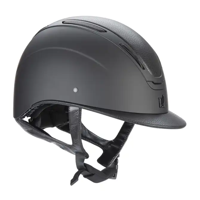 Shires Karben Amity LTHR Riding Hat Black