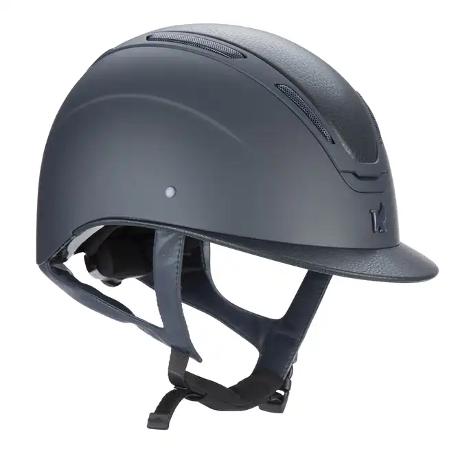 Shires Karben Amity LTHR Riding Hat Navy