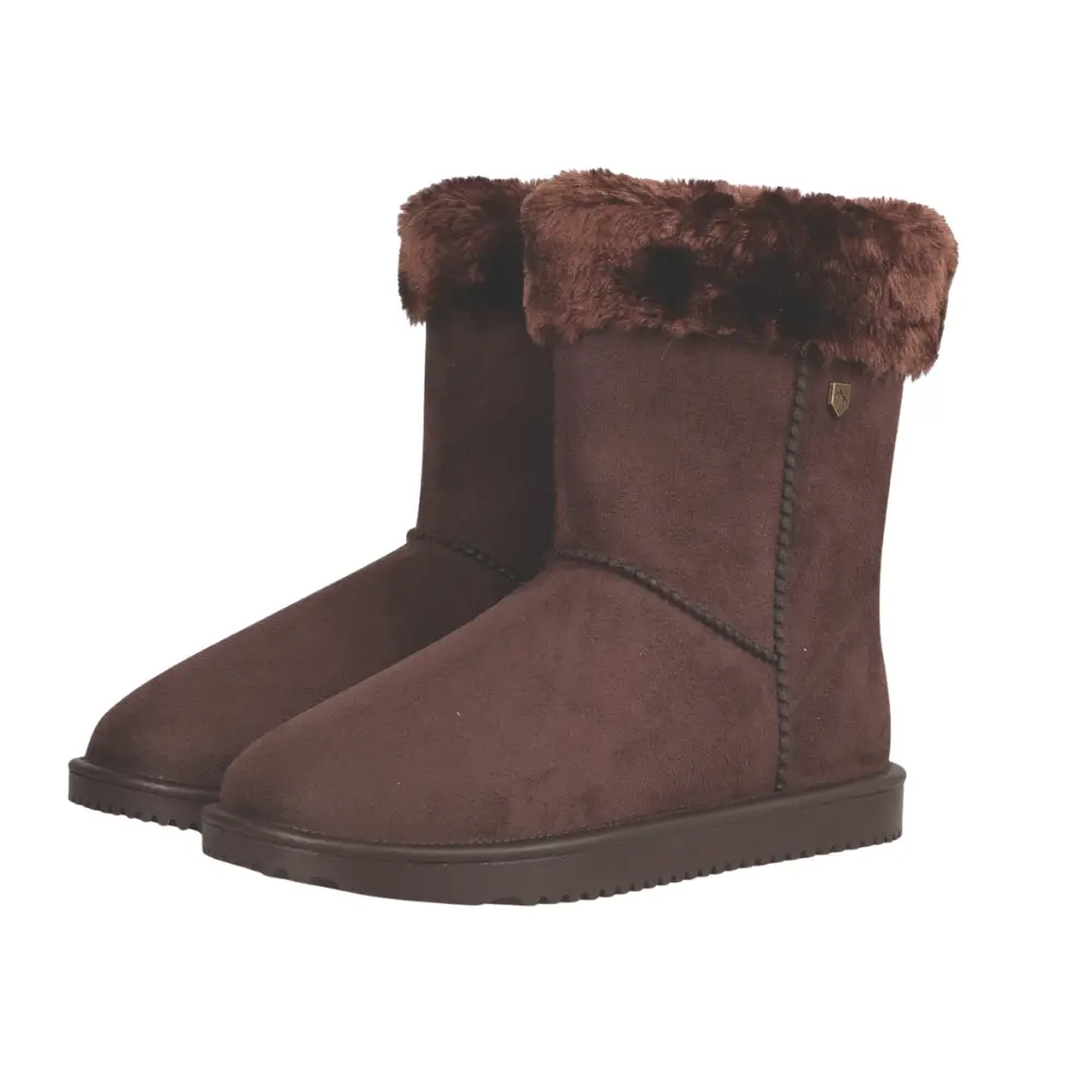 HY Equestrian Chisworth Waterproof Fleece Boot with Faux Fur Chocolate