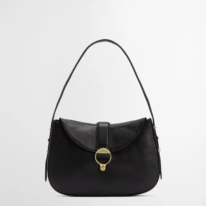 Barbour Alder Leather Sling Bag Black