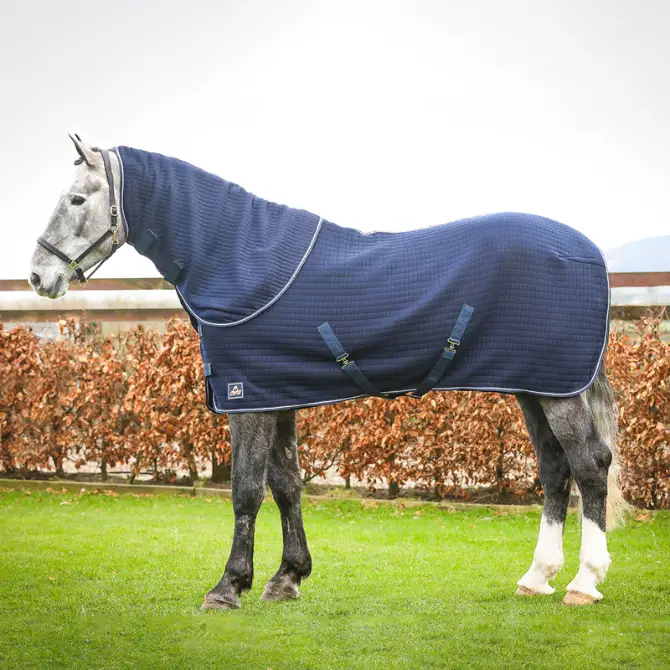 Mackey Aran Thermo Rug Navy