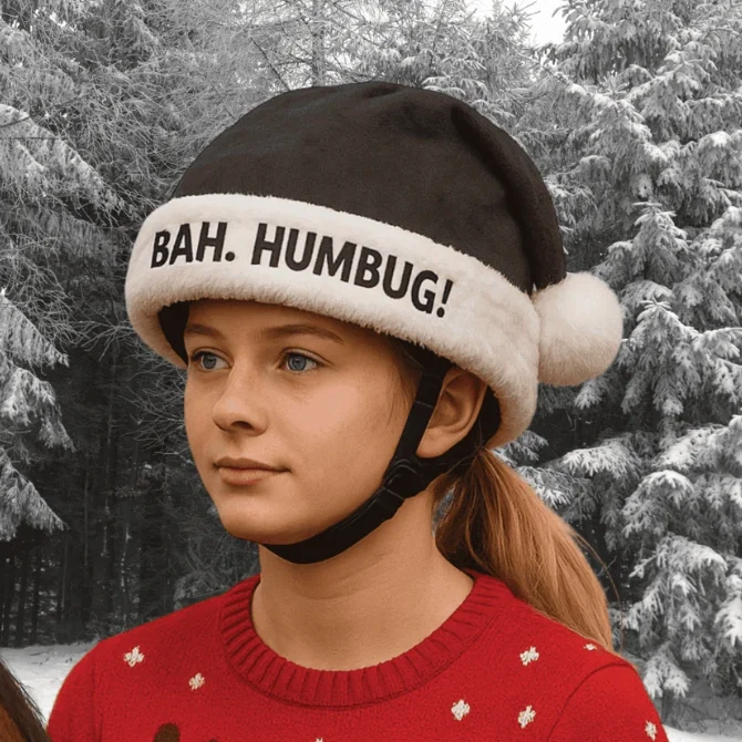 EqueTech Bah Humbug Christmas Hat Silk