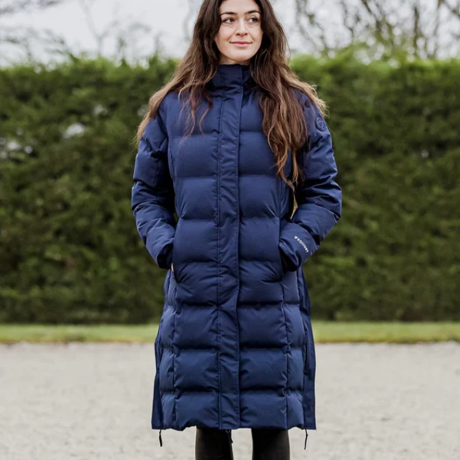 EquiDry Ladies Thora Waterproof Riding Puffer Coat Navy