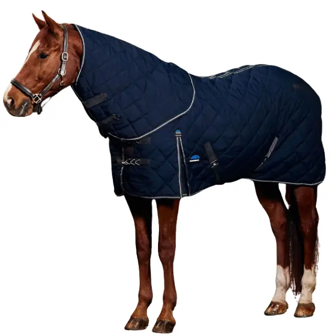 WeatherBeeta ComFiTec 1000D Diamond Quilt Detach-A-Neck Stable Rug 220G Navy/Charcoal