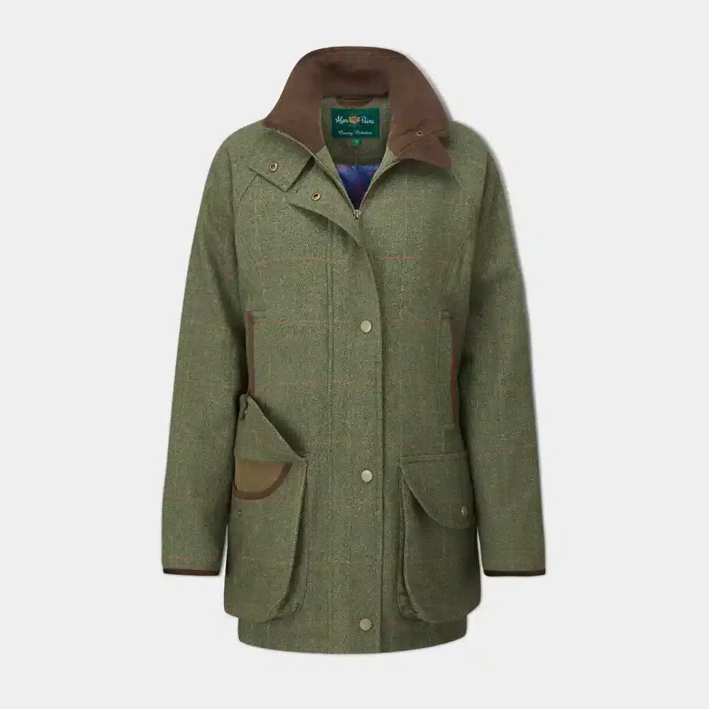 Alan Paine Ladies Combrook Tweed Shooting Coat Heath