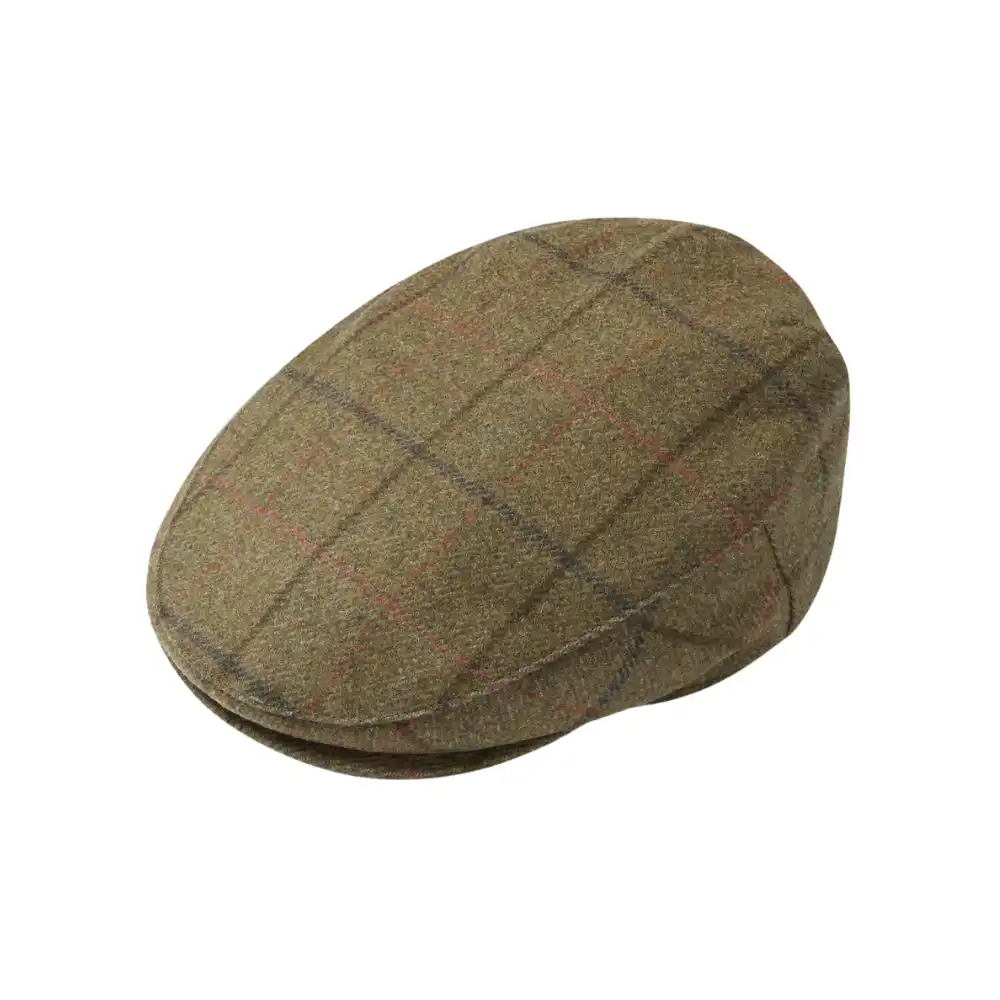 Alan Paine Mens Combrook Tweed Flat Cap Thyme