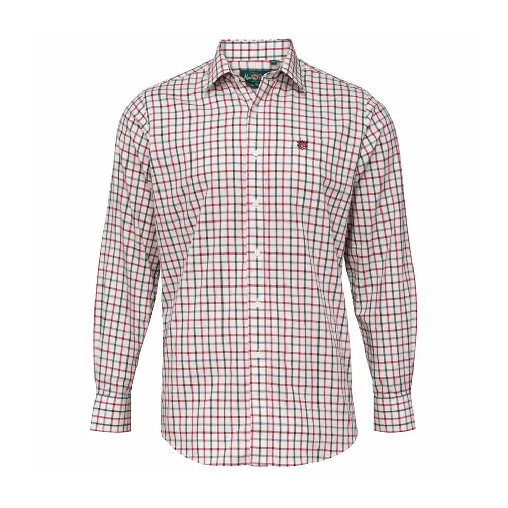 Alan Paine Mens Ilkley Country Checked Shirt Red Check