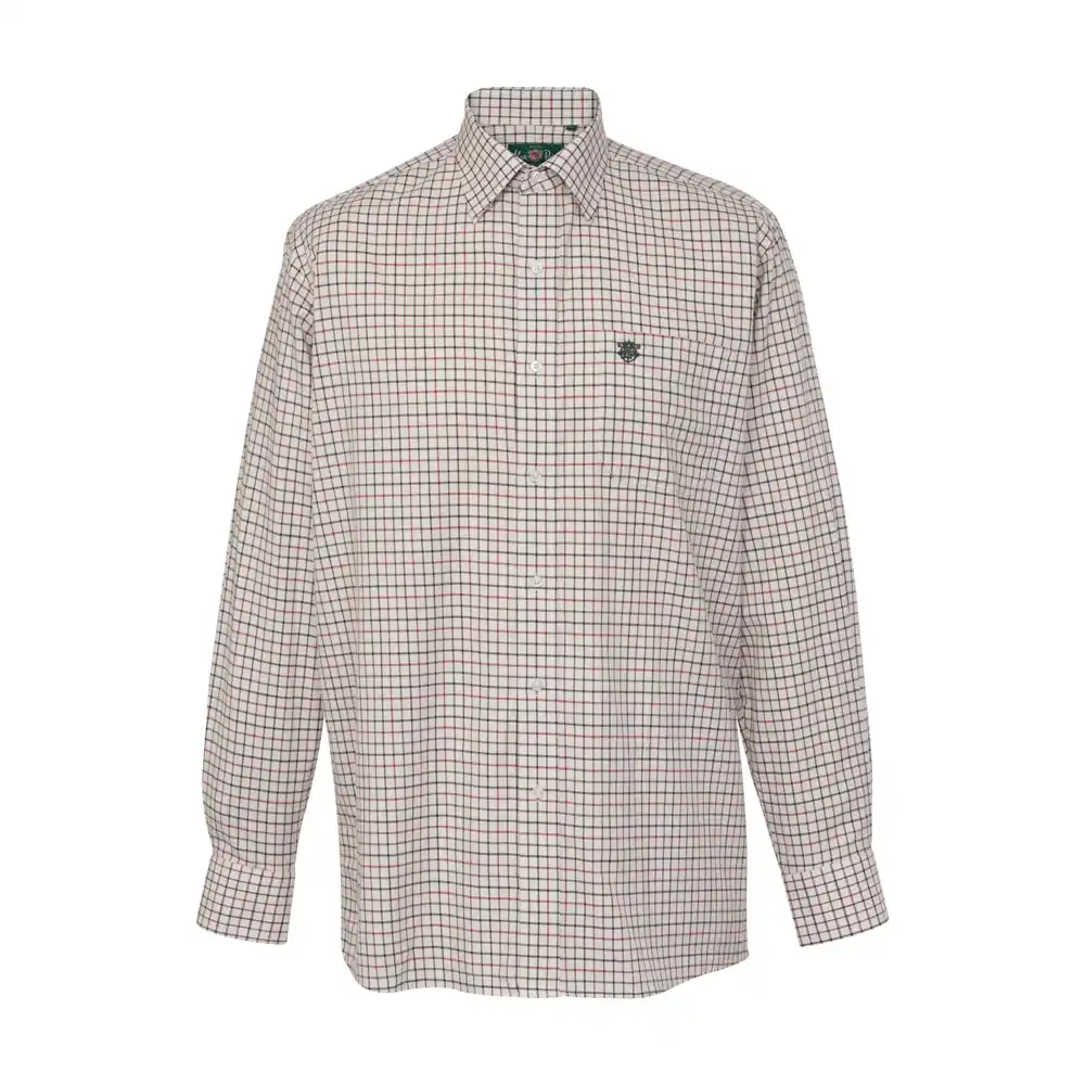 Alan Paine Mens Ilkley Country Checked Shirt Red