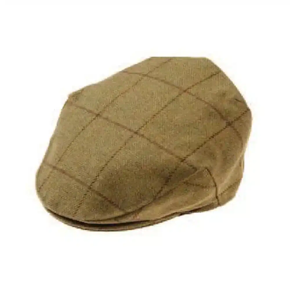 Alan Paine Mens Rutland Tweed Flat Cap Lichen