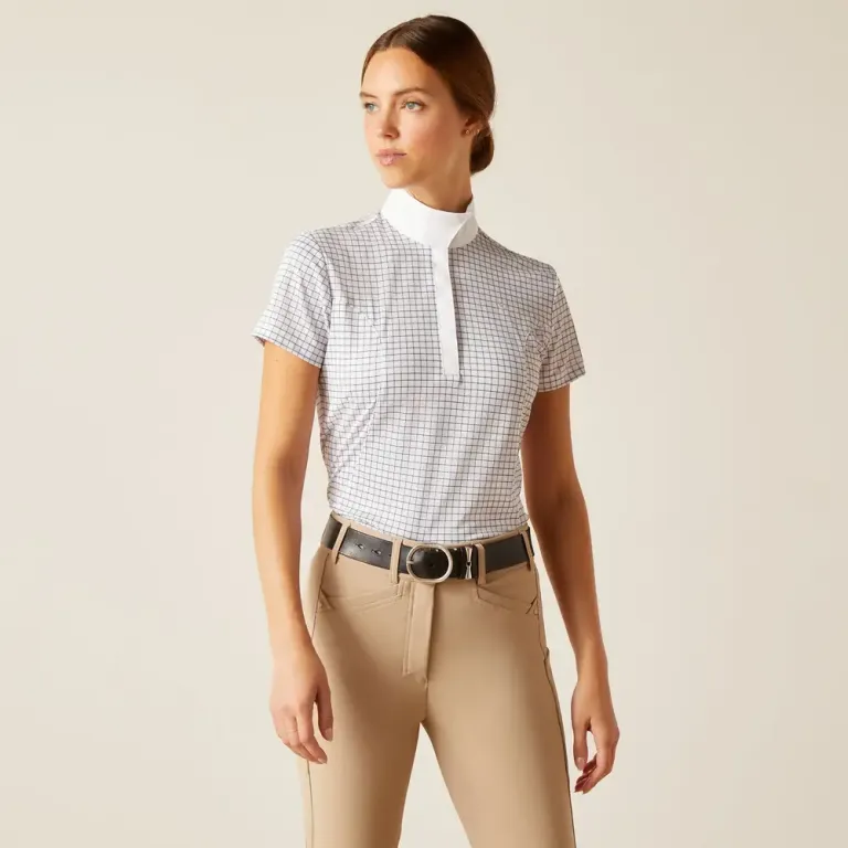 Ariat Ladies Aptos Short Sleeve Show Shirt Blushing Rose Check