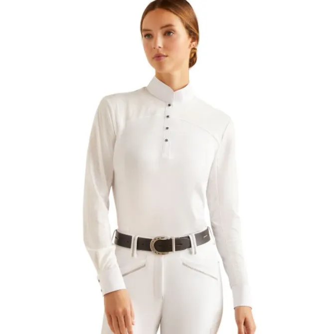Ariat Ladies Bellatrix Long Sleeve Show Shirt White