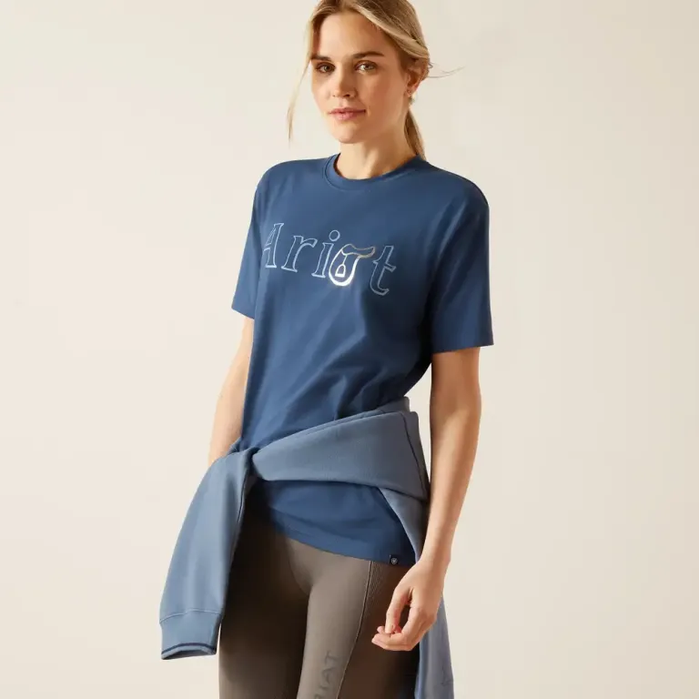 Ariat Ladies Boyfriend Short Sleeve Tee Dark Denim